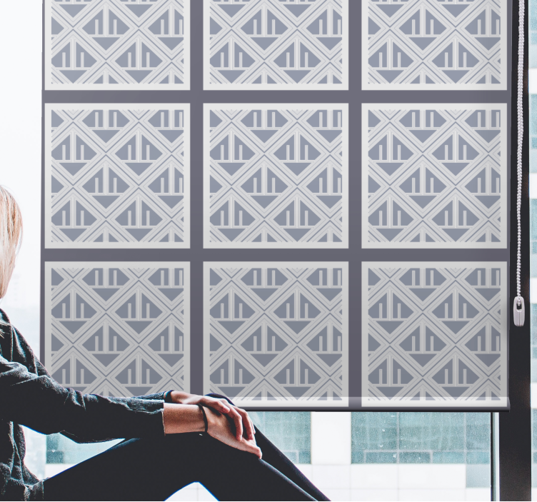 Geometriska mönstrade sektioner Rullgardin modern - Tenstickers