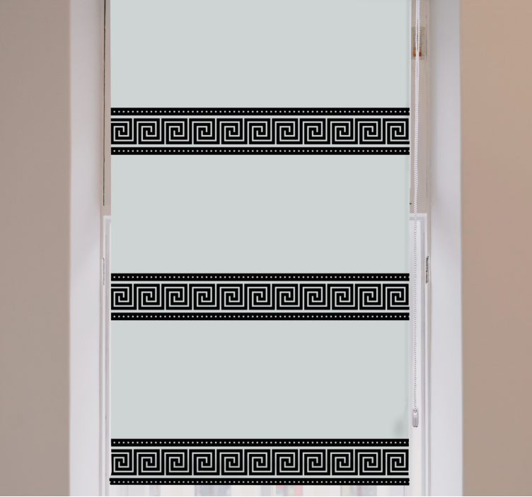 Geometriska svarta mönster Rullgardin elegant - Tenstickers