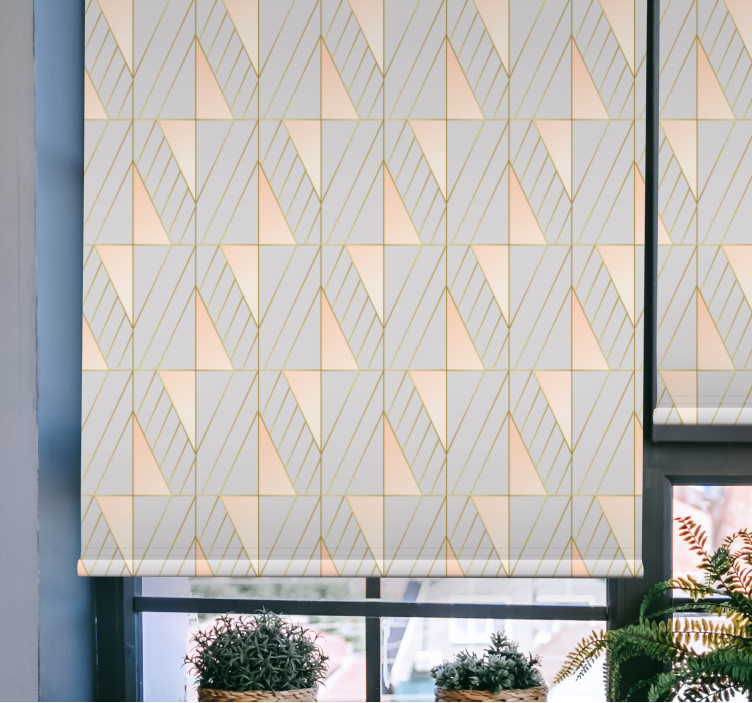 Gometrisk mönstrade linjer Rullgardin modern - Tenstickers