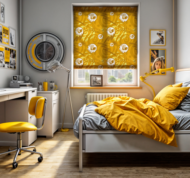 Graffiti med dödskallar Rullgardin tonåringar - Tenstickers