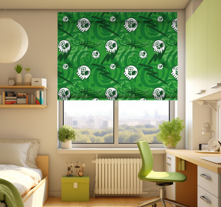 Graffiti skallar Rullgardin tonåringar - Tenstickers