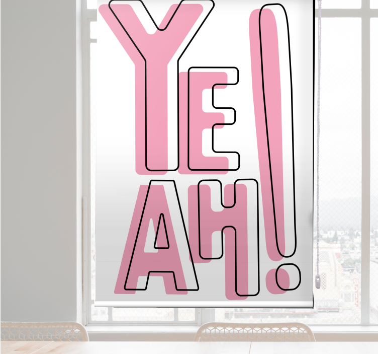 Ja cool konst tonårsRullgardin - Tenstickers