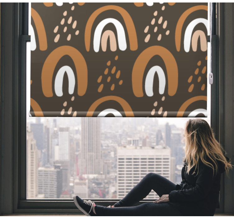 Målade jordnära regnbågar Rrullgardin barn - Tenstickers