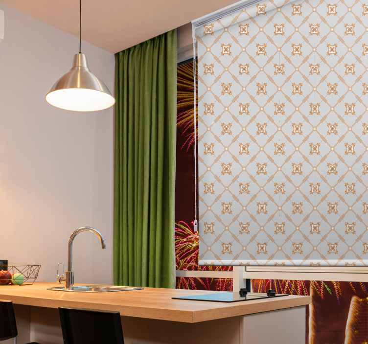 Kakel stil rhombus textur och mönster rullgardin - Tenstickers