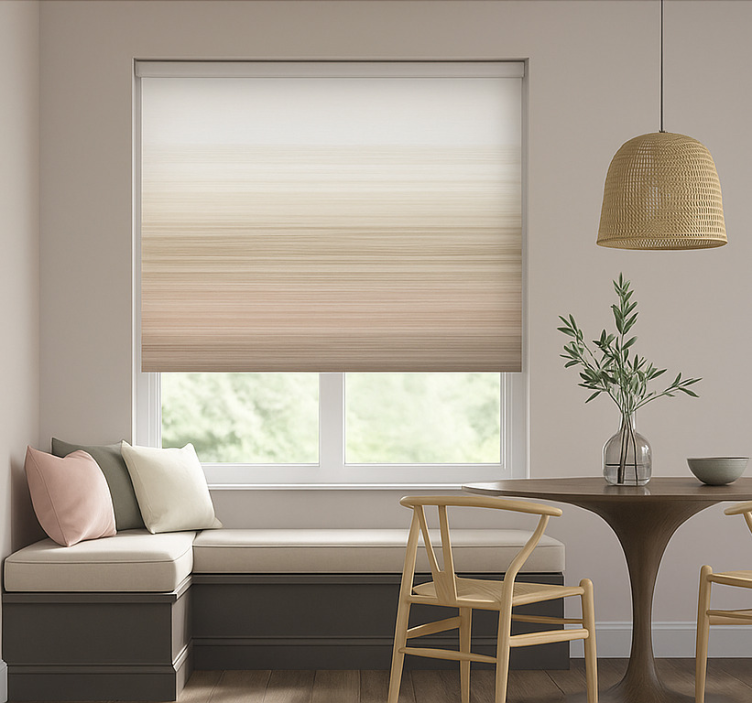 Jordnära naturliga toner Rullgardiner för matsalen - Tenstickers