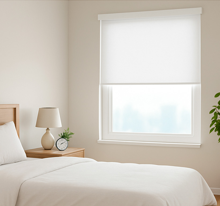 Tydlig enkel design Vit rullgardin - Tenstickers