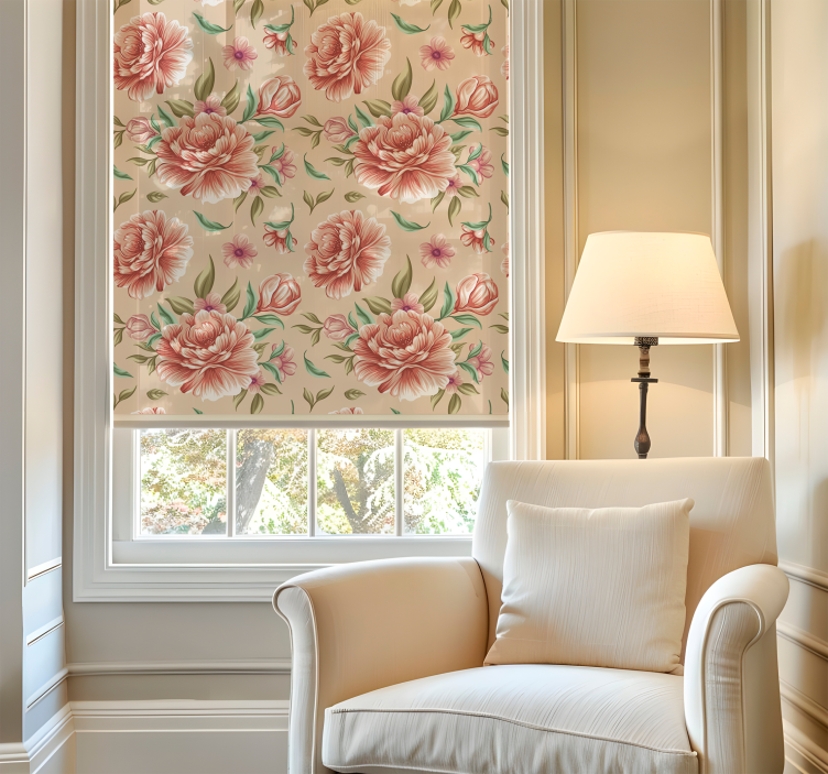 Klassisk blombukett Rullgardin romantisk - Tenstickers