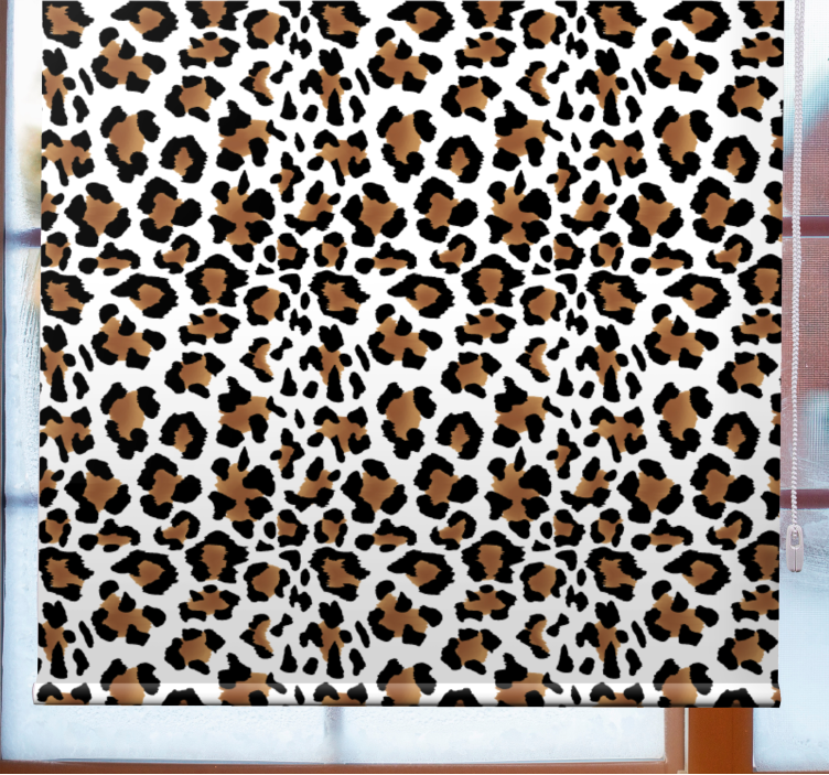 Leopard enkelt djurtryck djur rullgardin - Tenstickers
