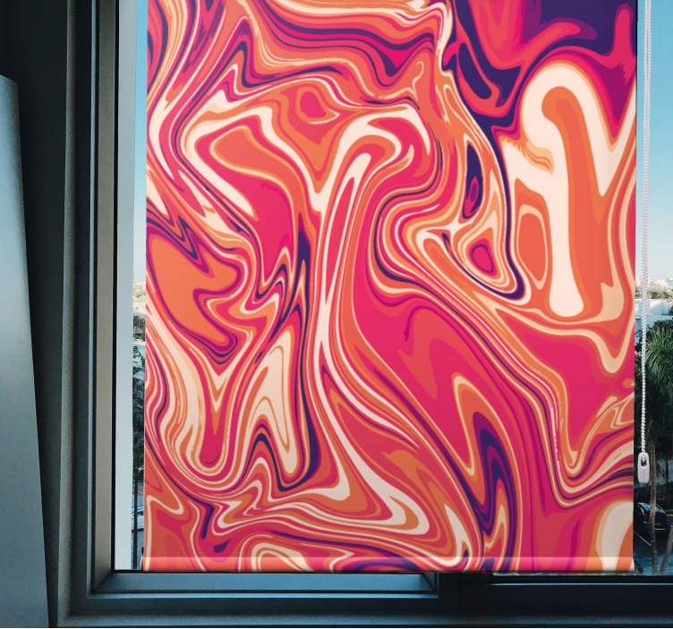 Levande virvlande mönster Mönstrade rullgardiner - Tenstickers