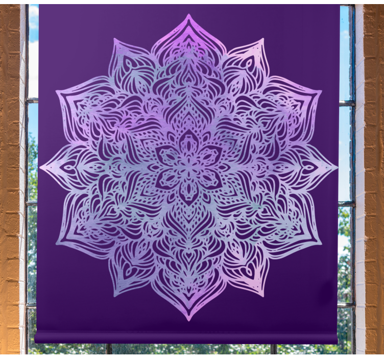 Lila mandala form.. Zen rullgardin - Tenstickers