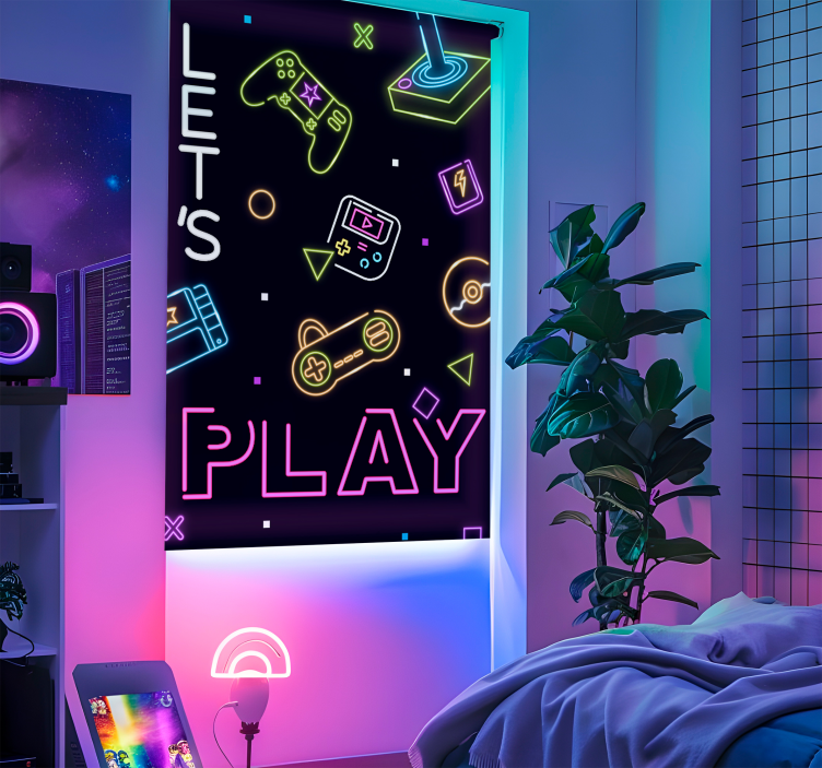 Neonkontroller Rullgardin nörd - Tenstickers