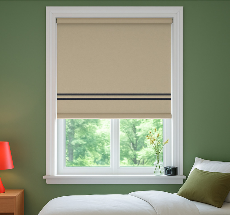 Neutralt tyg Rullgardin tonåringar - Tenstickers