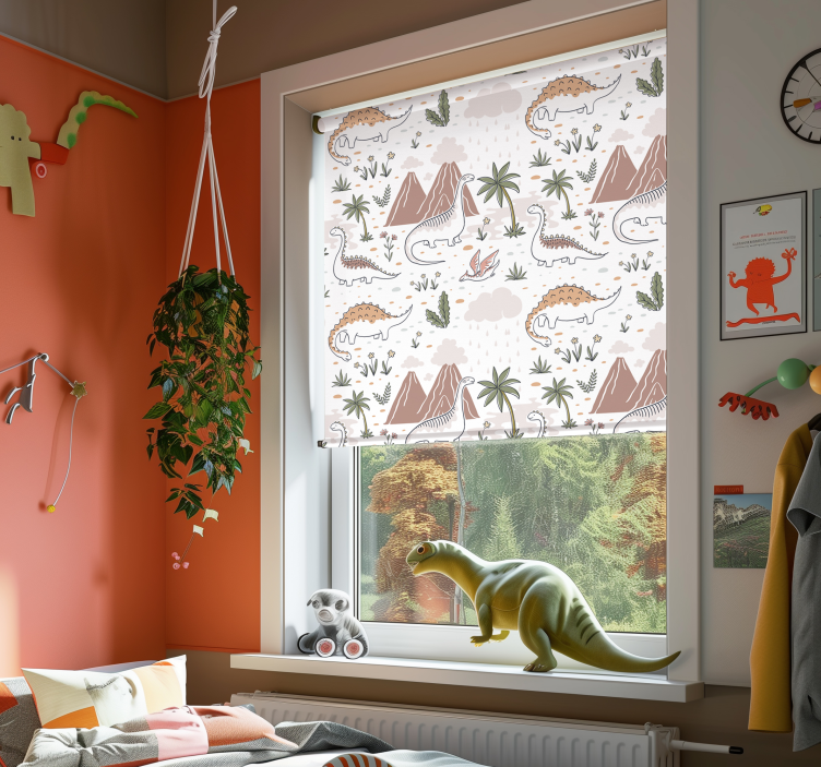 Nordisk stil Rullgardin dinosaurie - Tenstickers