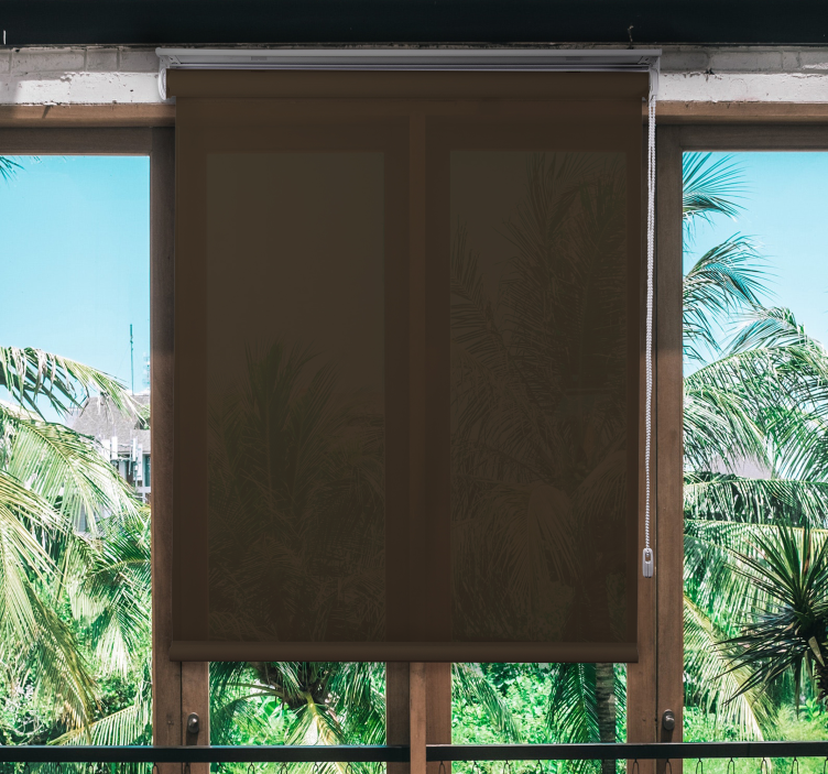 Ogenomskinlig enkelhet Rullgardin brun - Tenstickers