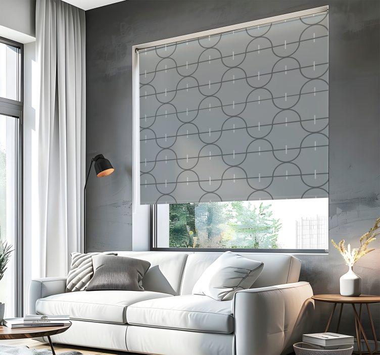 Oregelbundet randigt mönster Rullgardin elegant - Tenstickers