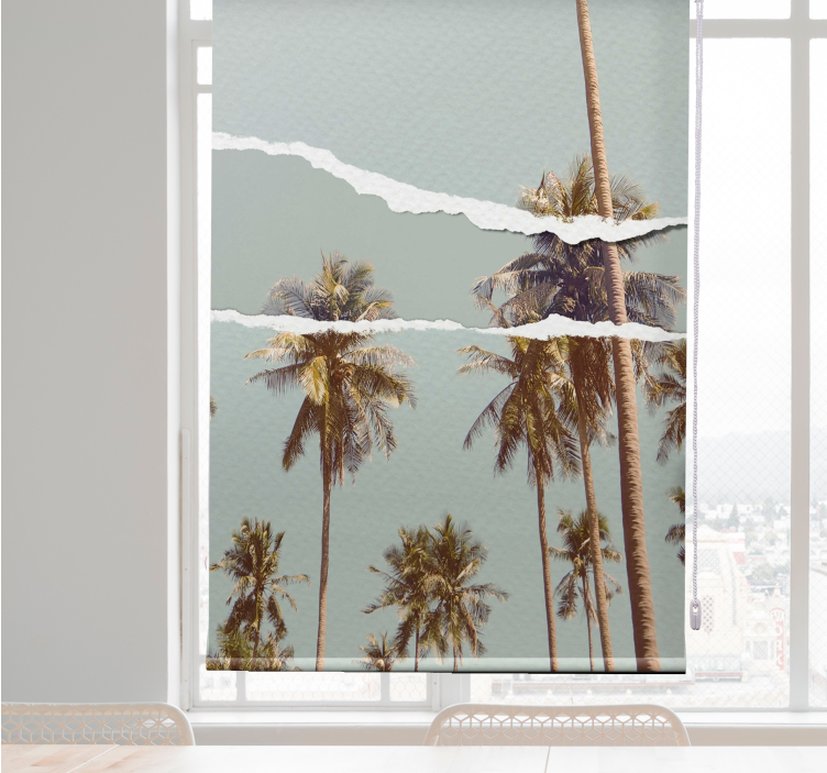 Palm sommar design Rullgardin träd - Tenstickers