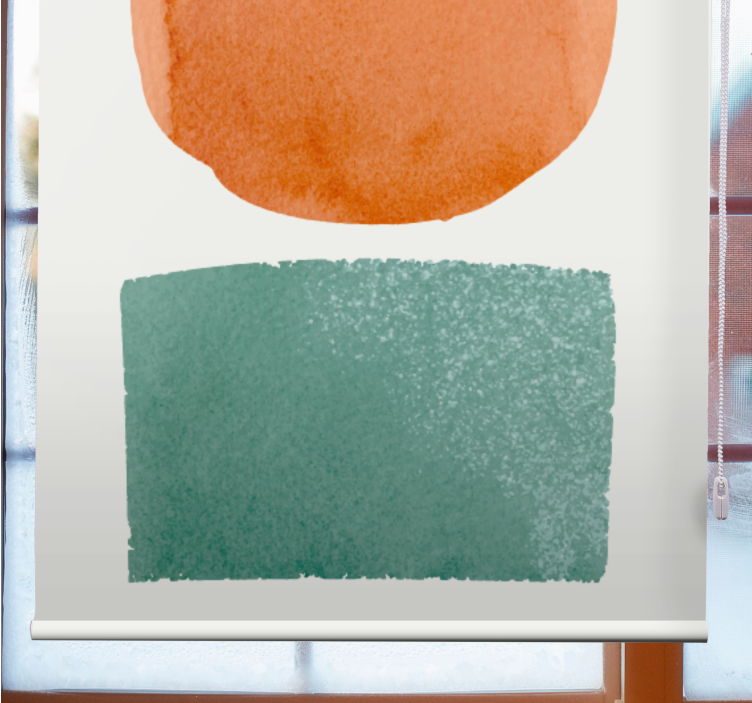 Prick och kvadrat minimalistisk design rullgardin - Tenstickers