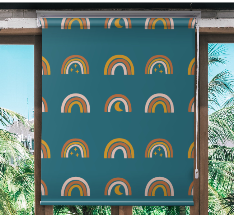 Regnbågar och stjärnor Rrullgardin barn - Tenstickers