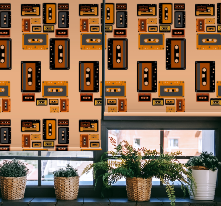 Retro kassettband Rullgardin mer vintage - Tenstickers