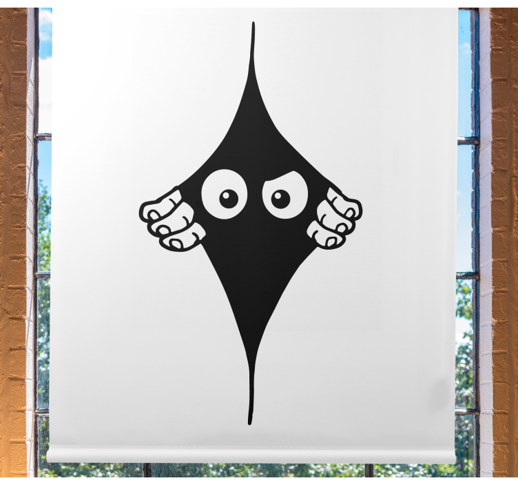 Roliga monocolor kikande ögon rullgardin - Tenstickers