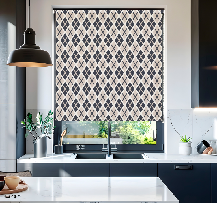 Romber mönster Rullgardin skandinavisk - Tenstickers