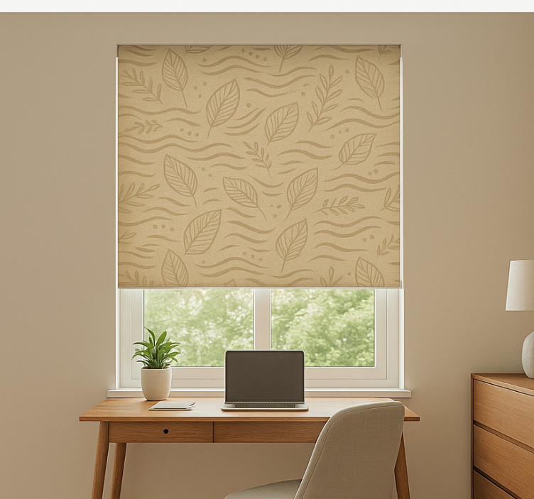 Rullgardin kontor lugn beige - Tenstickers