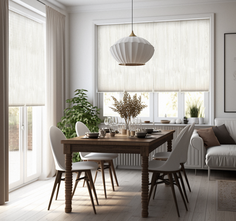 Rustik rullgardin i grått trä - Tenstickers