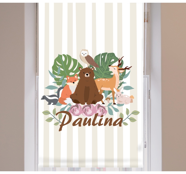 Samling av skogsdjur Rullgardin djur - Tenstickers