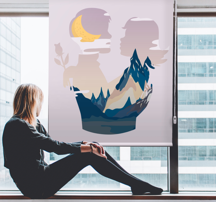 Natt berg scen Originella rullgardiner - Tenstickers