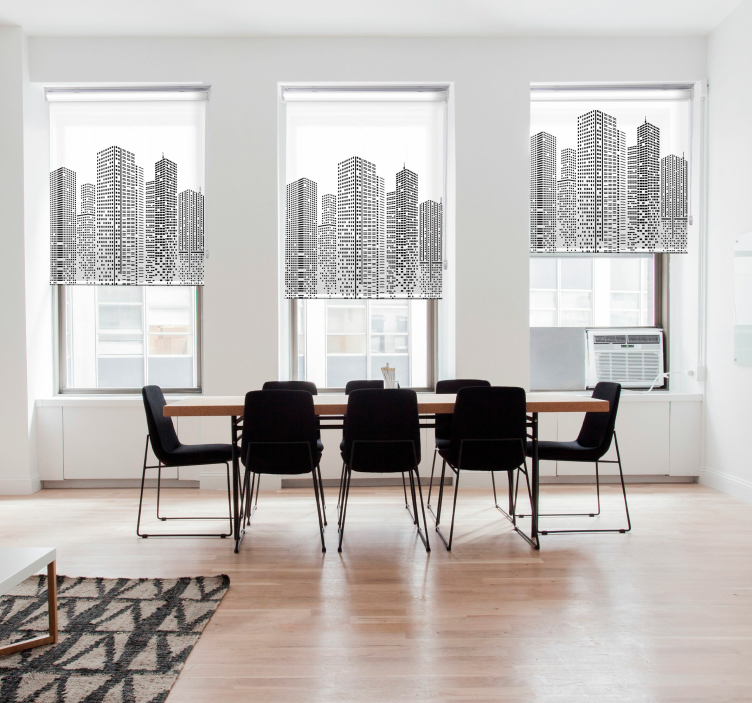 Skyline office original rullgardin - Tenstickers