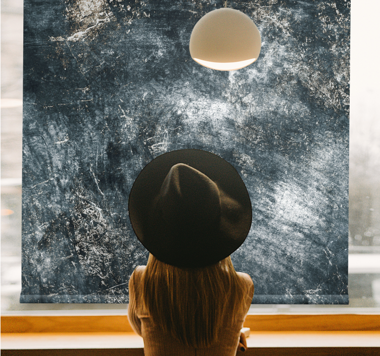 Sliten "industriell stil" vardagsrumsgardin - Tenstickers