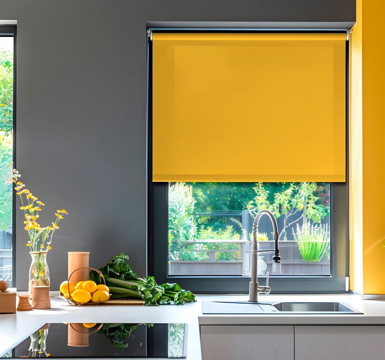 Solros nyanser Rullgardin gul - Tenstickers