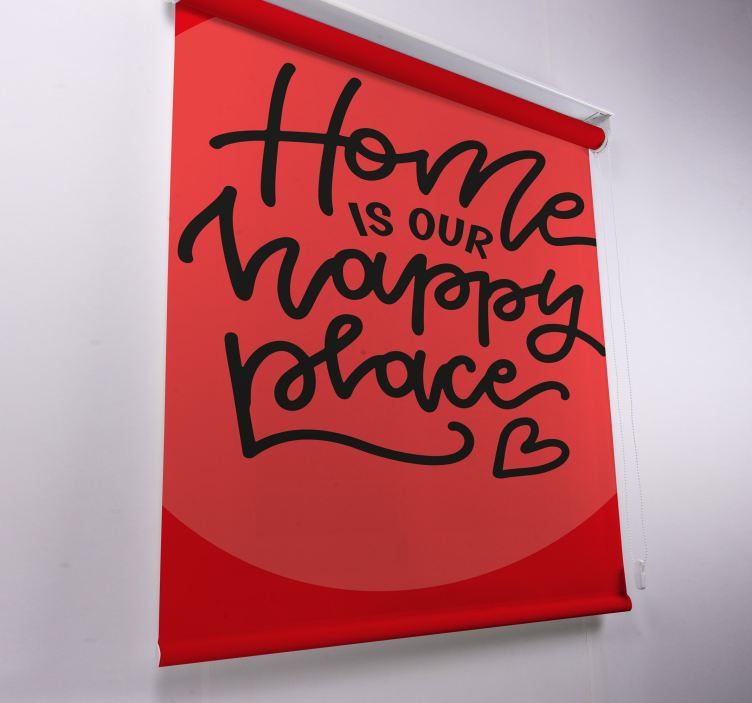 Söt svart text vardagsrum rullgardin - Tenstickers