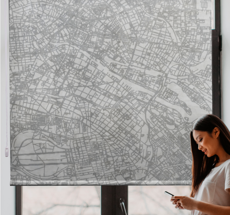 Stadskarta disposition Originella rullgardiner - Tenstickers