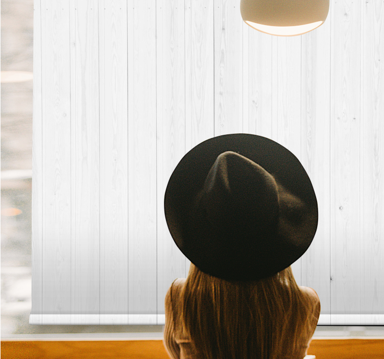 Gråa träplankor Rullgardin modern - Tenstickers