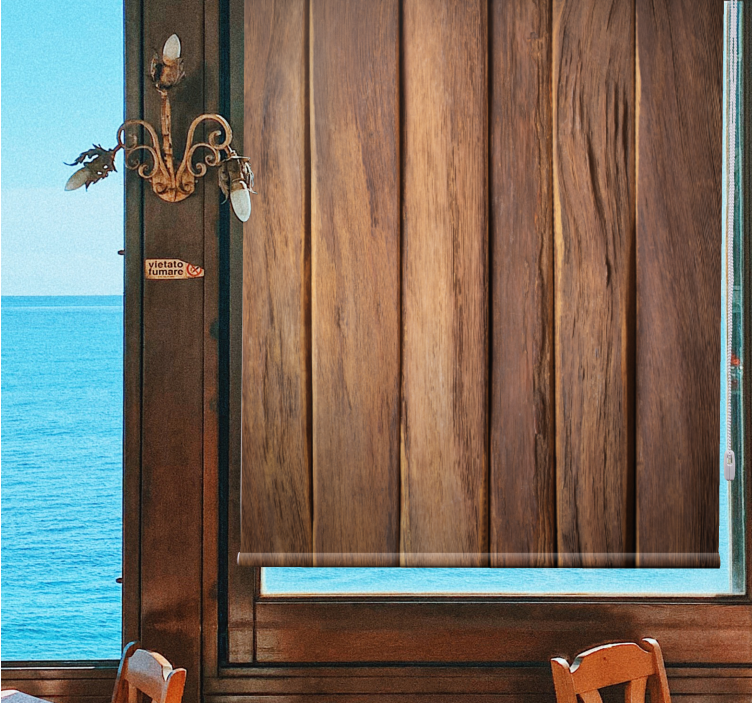 Trä vägg och golv textur och mönster rullgardin - Tenstickers