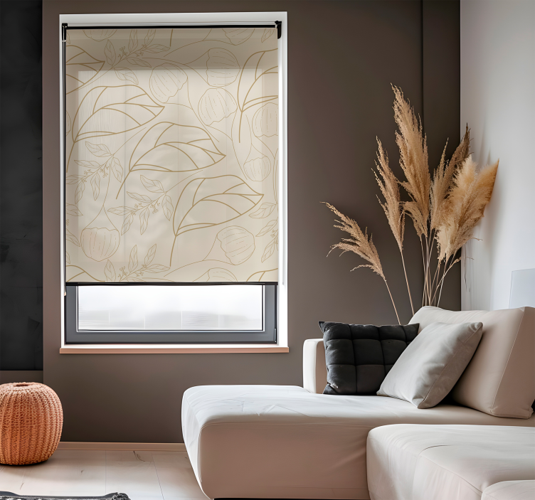 Tunna växtmönster Rullgardin elegant - Tenstickers