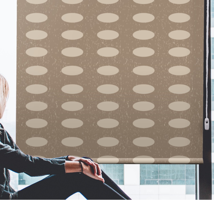 Vältaliga ovala mönster Mönstrade rullgardiner - Tenstickers