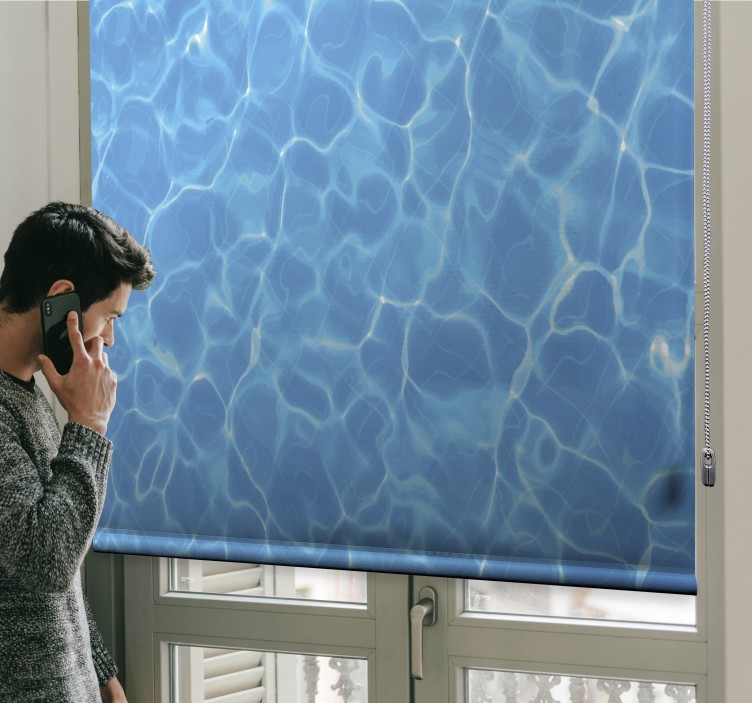 Vattenytans reflektioner Rullgardin badrum - Tenstickers