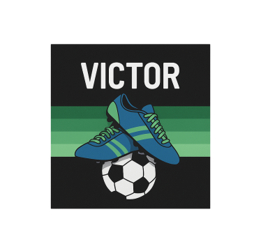 Fotbollsskor med namn Rrullgardin barn - Tenstickers