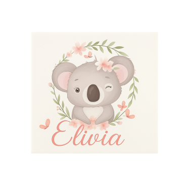 Koala med namn Rullgardin personlig - Tenstickers