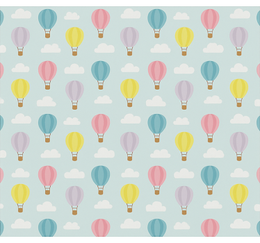 Blå luftballonger Rrullgardin barn - Tenstickers