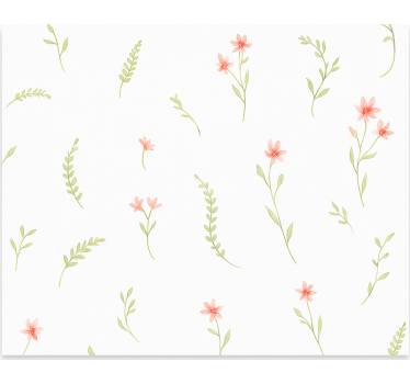 Pastellfärgade ängsblommor Rrullgardin barn - Tenstickers