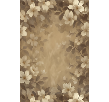 Beige målade blommor Rullgardin vardagsrum - Tenstickers