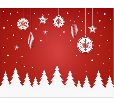 Röda julgranar Rullgardin vardagsrum - Tenstickers