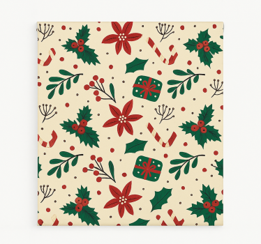 Röda ornament skog Rullgardin vardagsrum - Tenstickers