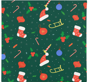 Jultomten pepparkaksmönster Rullgardin vardagsrum - Tenstickers