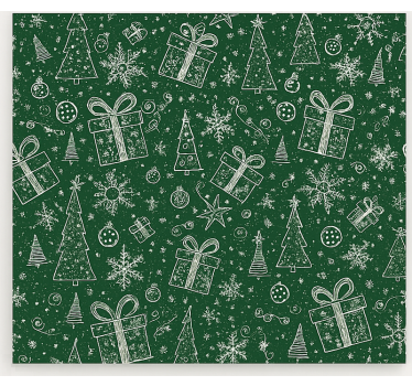 Grön vit jul Rullgardin vardagsrum - Tenstickers