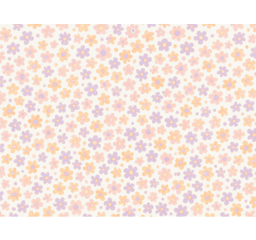 Rrullgardin barn små pastellblommor - Tenstickers