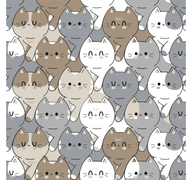 Rullgardin barn kattillustration - Tenstickers